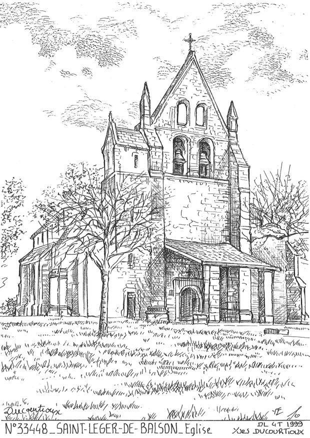 N 33448 - ST LEGER DE BALSON - église